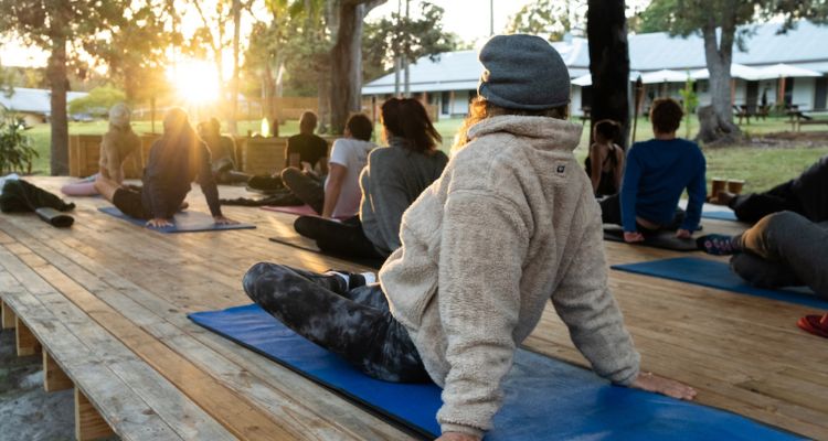 The warm sun during the Wellness retreat in December